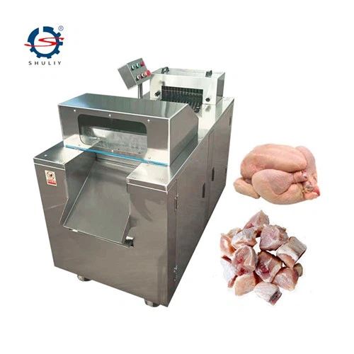 Machine de découpe de cubes de poulet