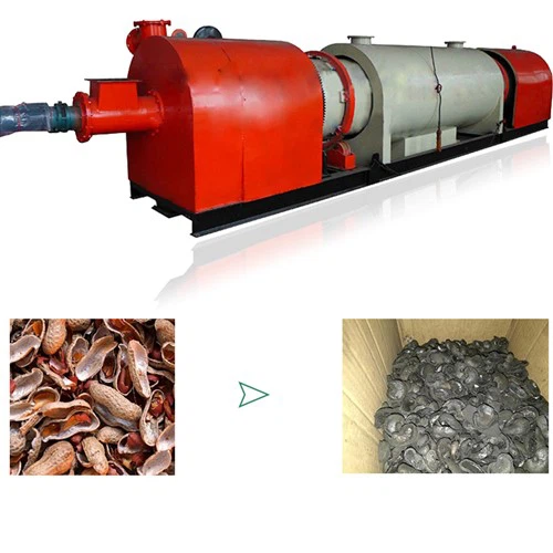 Four rotatif de carbonisation de charbon de bois